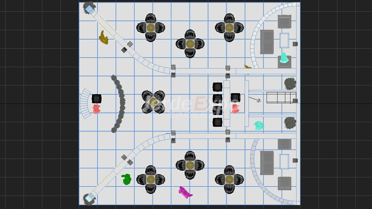 國外創(chuàng)意展廳平面設(shè)計(jì)圖